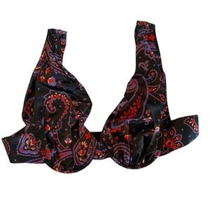 Danielle Bernstein by WeWoreWhat Underwire V-Neck Top Size XL Paisley Multi NWT